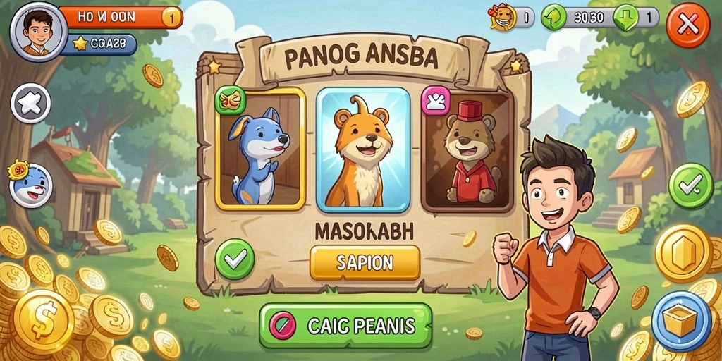 Tampilan awal game CEMARA77 yang menarik.
