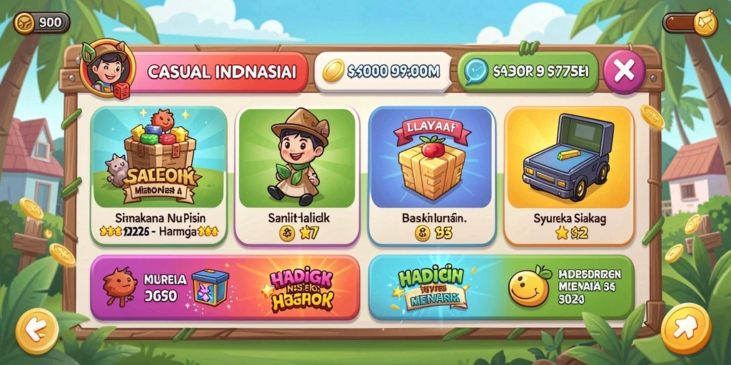 Tampilan antarmuka permainan yang ramah pengguna.