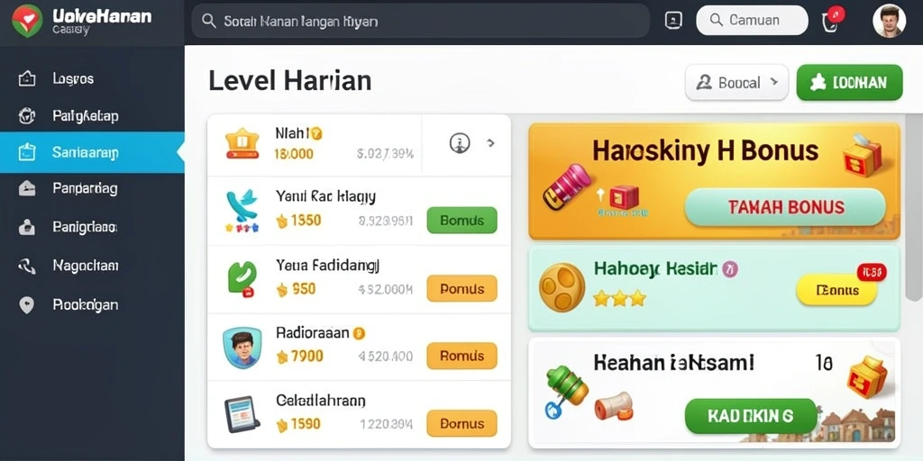 Tampilan antarmuka permainan yang menarik.