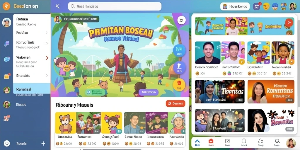 Tampilan interaktif dan warna-warni yang menarik.